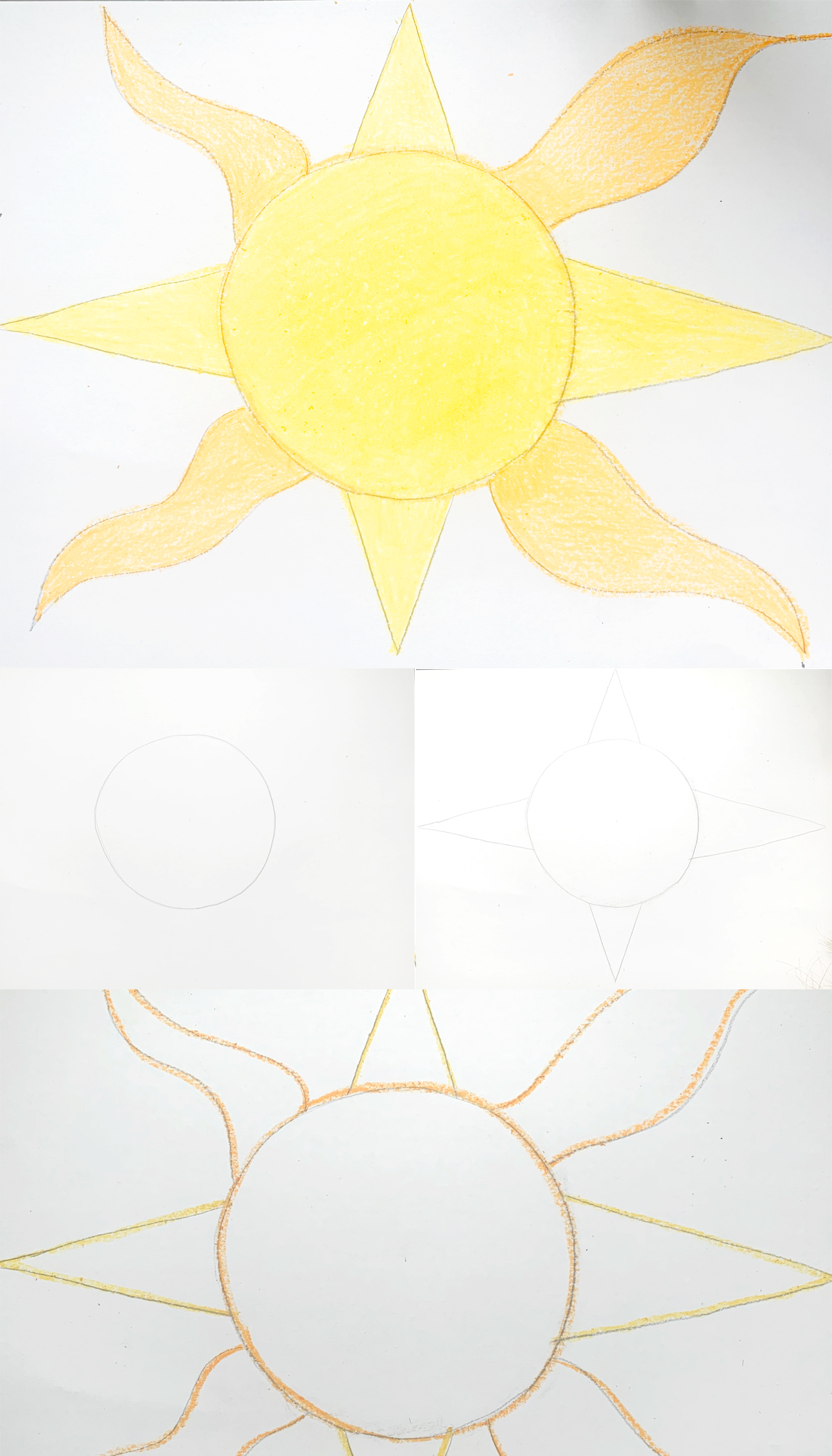 How to draw a sun step by step instructions