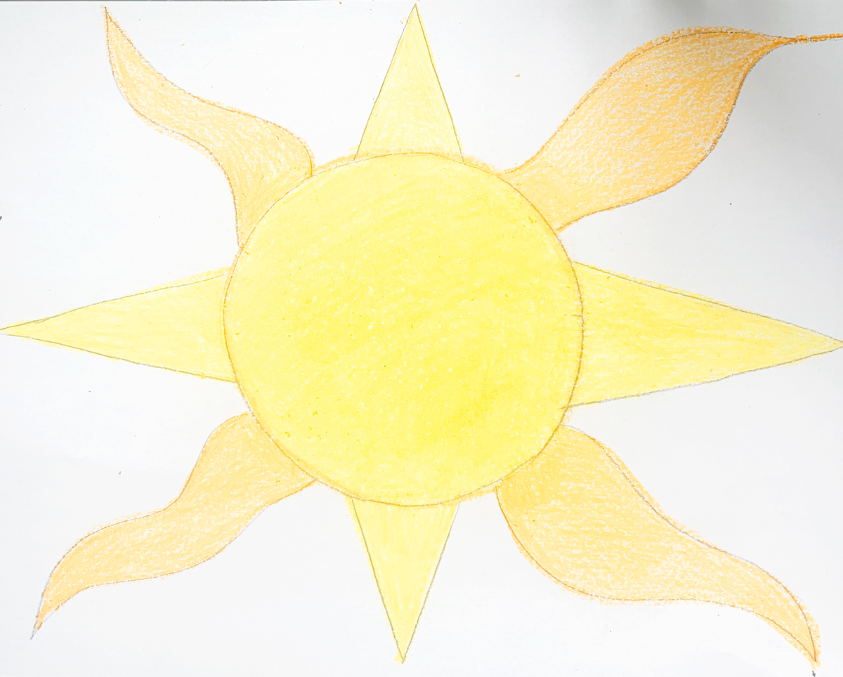 How to draw a sun