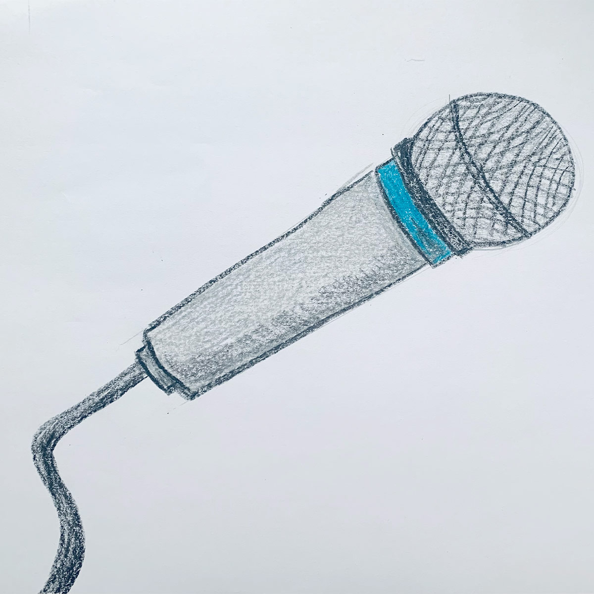 How to draw a microphone easy steps