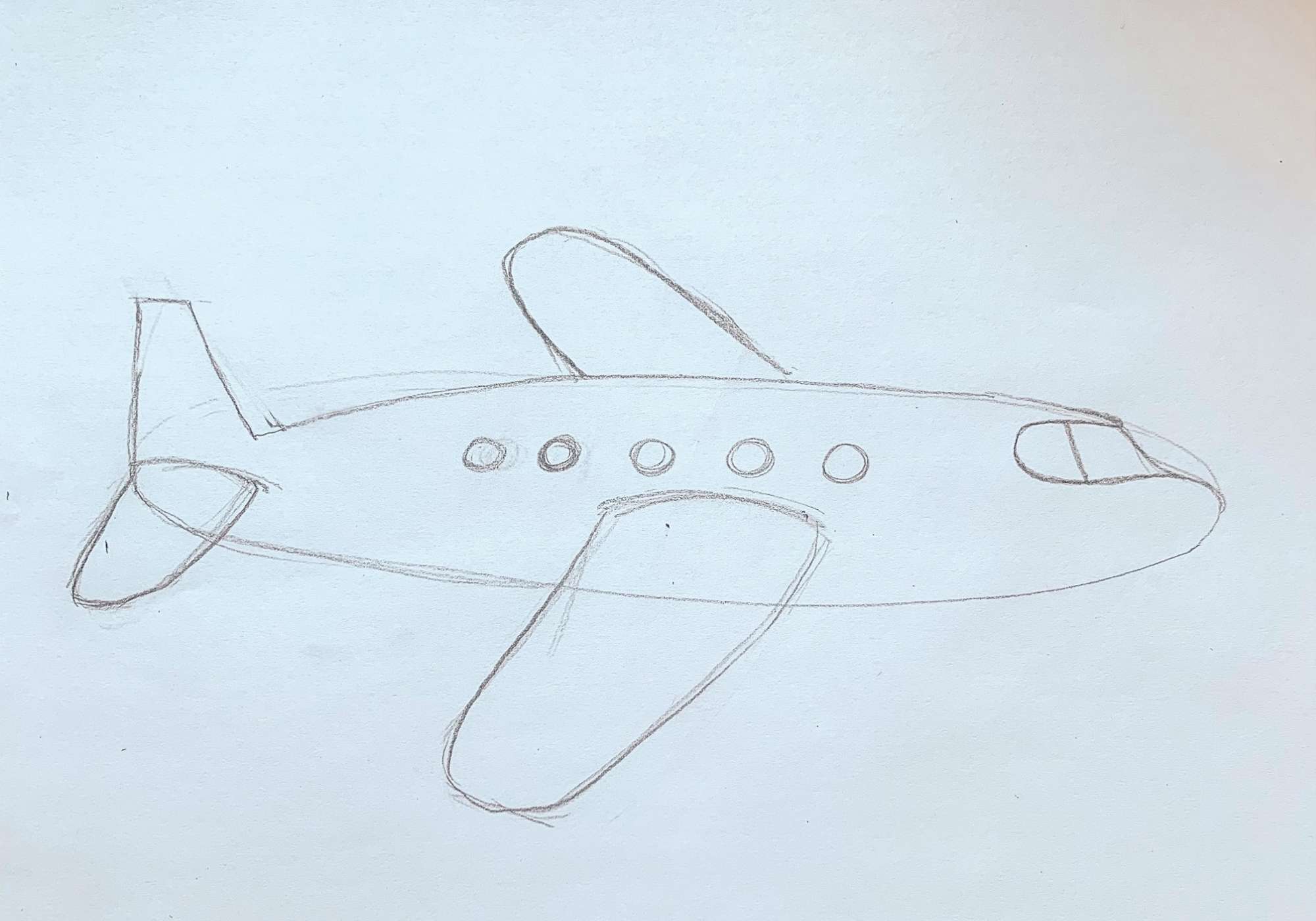 how to draw passenger aircraft