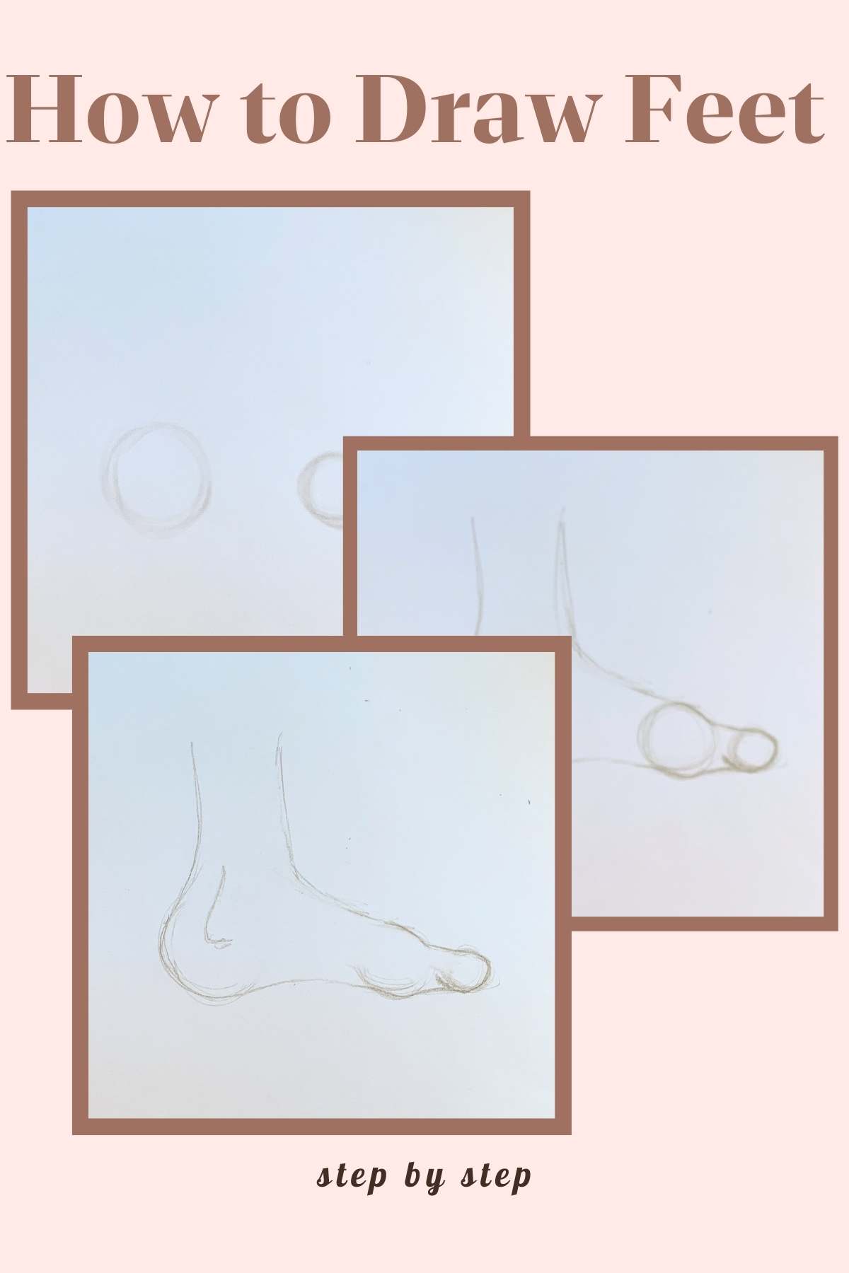 Using shapes to learn how to draw feet