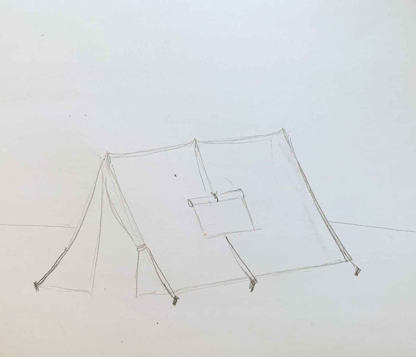 How to draw a tent